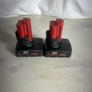 waitley 12V 6Ah Replacement Battery Compatible with Milwaukee 6.0Ah 2 Pack